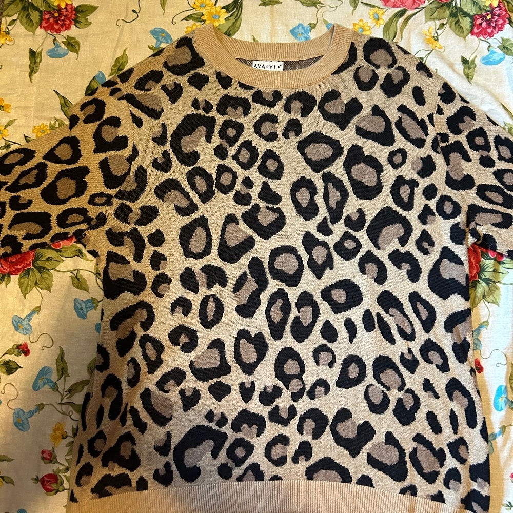 AVA & VIV Leopard print sweater